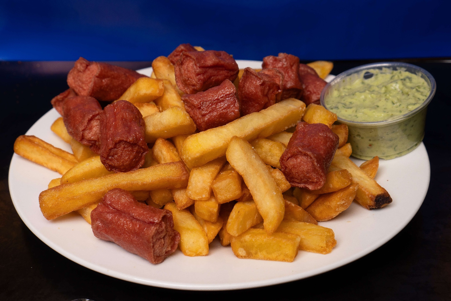 Saveloy & chips