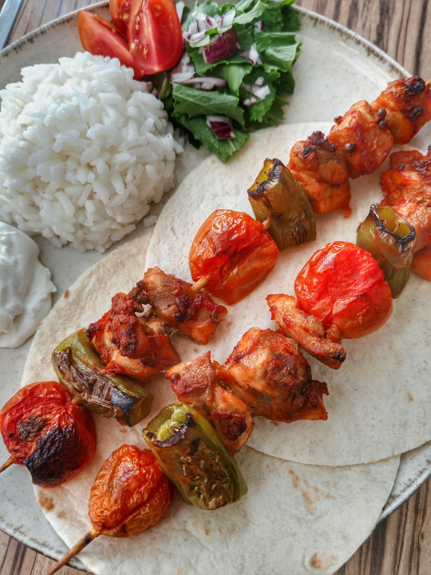 Chicken shish wrap