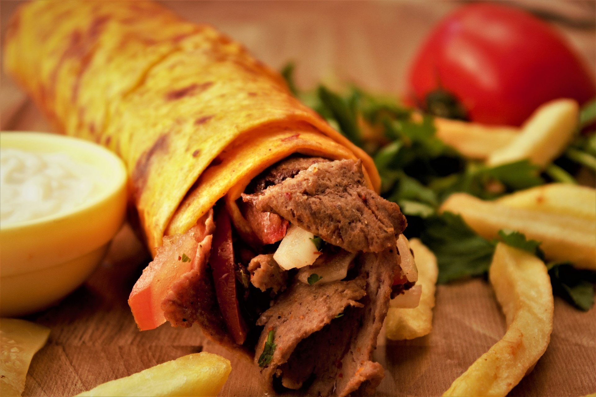 Doner kebab in pita