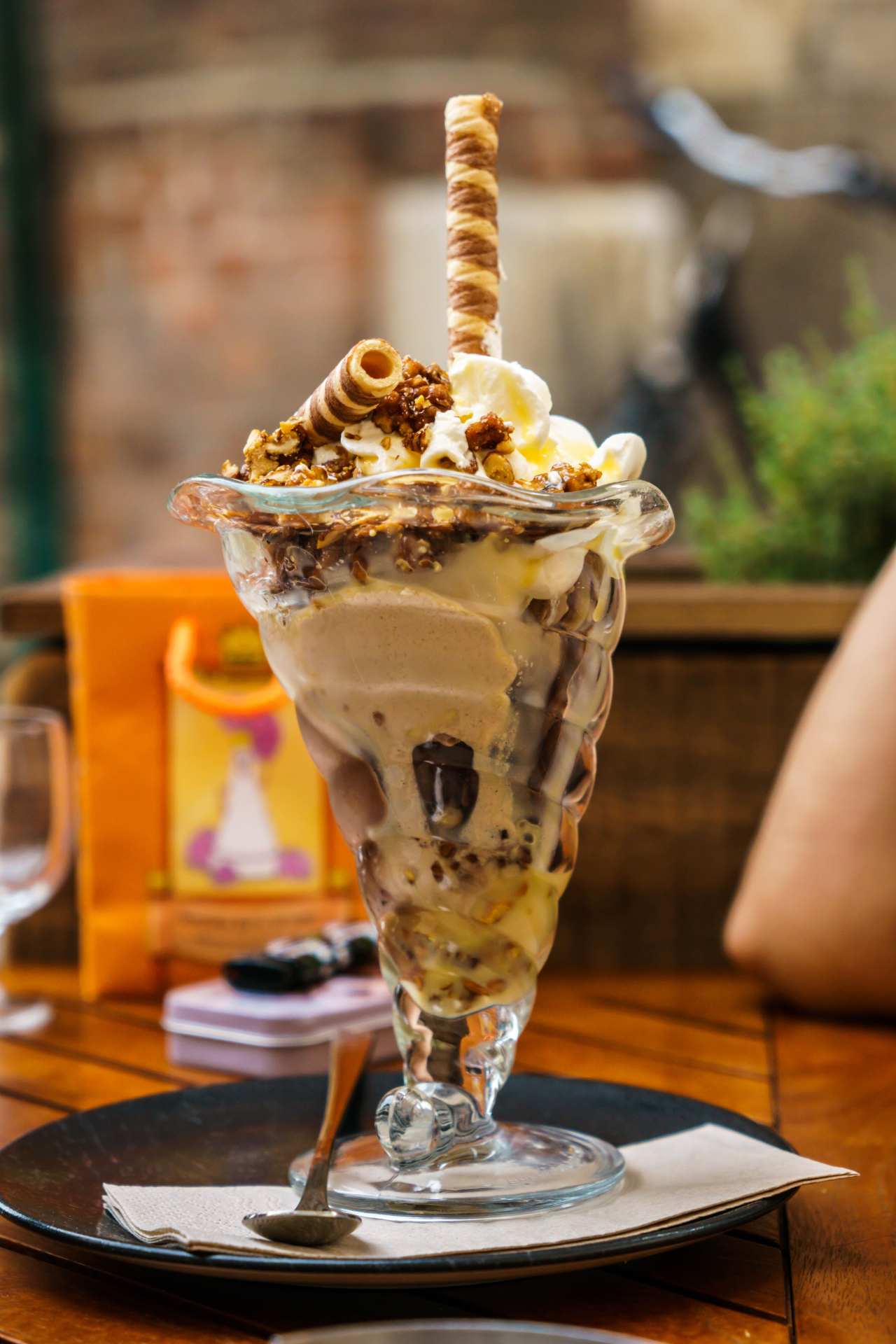 Brownie sundae