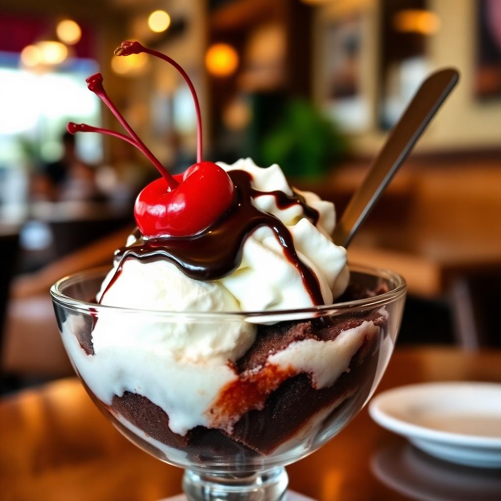 Brownie sundae